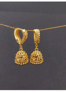 GOLD DOOP EARing Brass Hoop Earrin