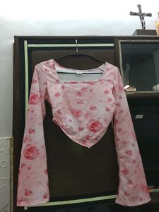 Floral Print Crop Top
