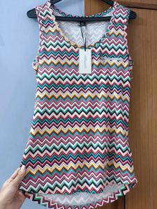 Golddigga Chevron Print Tank Top