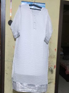 White Embroidered Beautiful Kurti