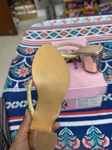 Gold Rhinestone Heels