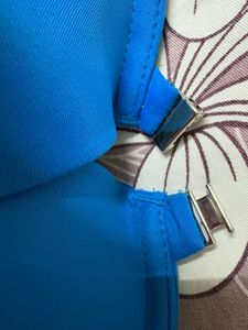 Vibrant Blue Lace-Back Bra : bold meets beauty