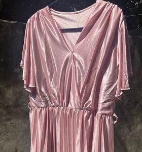 Vintage Pink Satin Dress