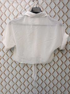 New With Tag Korean Crop Bow Shirt