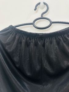 Silky Black Lace Shorts