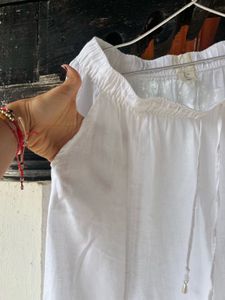 White Linen Skirt