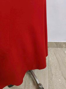 Red Embellished Evening Gown