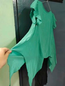 Sea Green Flared Tops