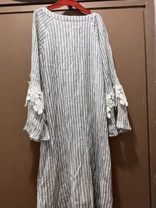 Striped Button-Down Dress