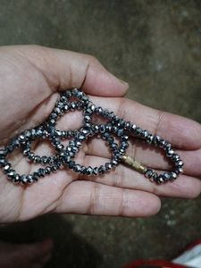 Sparkling Silver Beaded Necklace