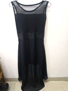 Chic Black Dress Front Short, Back Long