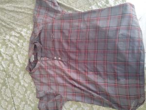 Plaid Button-Up Shirt
