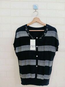 Striped Top with Embellishments