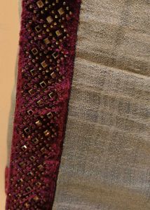 STYLISH SWAROVSKI WORK SAREE WITH FALL