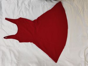 Red Sleeveless Skater Dress