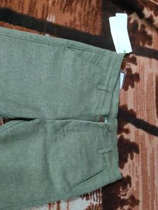 Men&#39;s Grey Texture Cotton Blend Pant