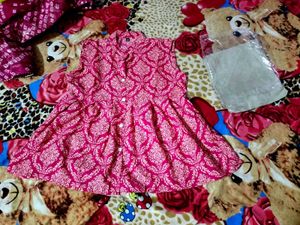 Red Patterned Top - Size M