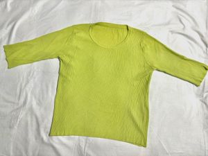 Green Ribbed Top