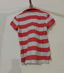 Striped Polo Top