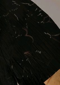 Zudio Black Partial Transparent Shirt
