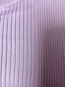 Lilac Ribbed Knit Top