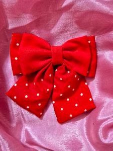 Polka Dot Hair Bow