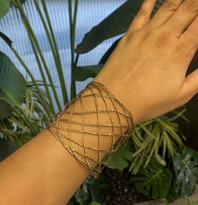 Gold Wire Cuff Bracelet