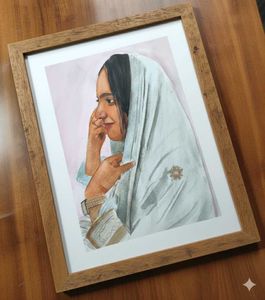 water colour potrait painting