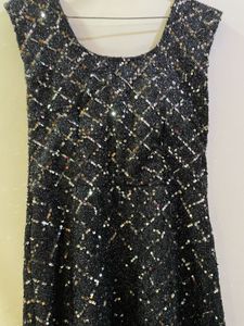 Sparkling Black Sequin Party Dress