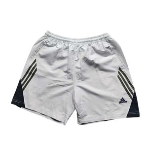 Adidas White Side Striped Shorts