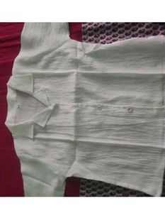 White Collared Short Sleeve Top