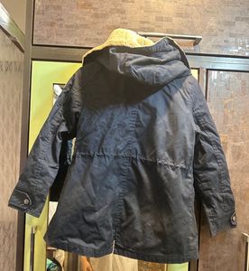Zara Girls Outwear Blue Hooded Jacket