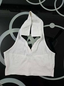 White Halter Top