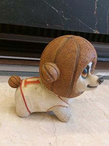 Dog Basketball Sculpture Decor Piece