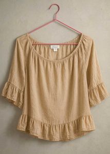 Boho Chic Ruffled Peasant Top