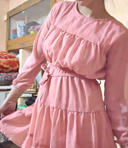 Tiered Pink Dress