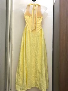 Yellow Halter Maxi Dress