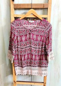Cotton Printed Top Size-34