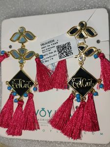 Voylla Long Tassel Earrings Truck Art Halcut