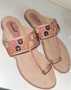 Femtoes Pink Embellished Sandals