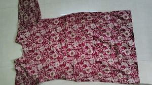 Floral Print Kurta Maroon