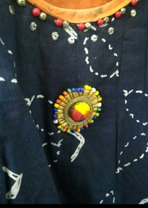 Elegant Blue &amp; Orange Kurta
