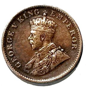 One Quarter Anna King George V.(The year may vary)