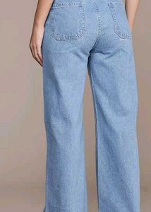 Wide Leg Jeans - Light Wash Denim