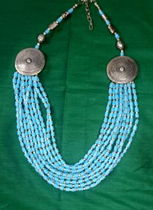 Blue And Silver Multilayer Bohomian Necklace