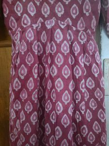 Women Mauve Colour V- Neck A Line Top