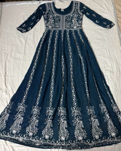 SALE GREEN CHINKANKARI ANARKALI