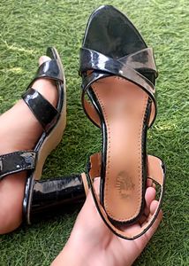 Black Heeled Sandals
