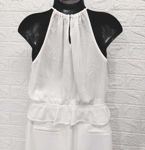 H&amp;M White Halter Top