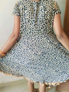 Blue And Brown Anarkali Kurti